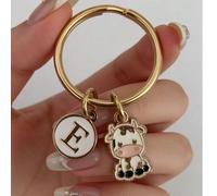 Pendentif de vache personnalisé, peut être gravé avec des initiales de nom et un message cadeau/message de remerciement | Accessoire de porte-clés | Cadeau de saison de remise des diplômes pour les ca