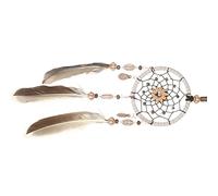 Pendentif de Voiture de Rêve de Rêve à la Main avec des Plumes et des Obus Colorés - Décoration Murale de Style Indien pour la Maison ou la Voiture - Creative Hanging
