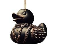 Pendentif de voiture en acrylique - Motif canard punk - Décoration d'intérieur de véhicule - Pour poignée de porte, fenêtre, sac à dos, porte-clés, rétroviseur de voiture