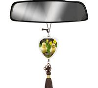 Pendentif de voiture en cristal d'amour pour rétroviseur de voiture - Joli bébé canard - Décoration d'intérieur à suspendre - Accessoires de voiture pour femme et homme - Décoration intérieure de