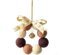 Pendentif de voiture en feutre de laine avec couronne de cloches pour ajouter une prospérité symbolique et une décoration festive (C)