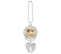 Pendentif de voiture en forme de chat mignon en métal, décoration esthétique à suspendre pour rétroviseur de voiture, style argenté