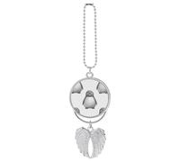Pendentif de voiture gris pour rétroviseur, ornement suspendu pour rétroviseur, porte-clés style argenté