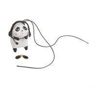 Pendentif de voiture PandaPig pour rétroviseur de voiture, accessoires de décoration intérieure en plastique et matériaux de flocage (panda suspendu)