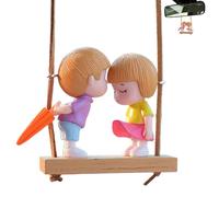 Pendentif de voiture pour amoureux du garçon et de la fille de dessin animé, pendentif de voiture pour couple - Décoration de vue arrière des amateurs de dessins animés pour garçons et filles,