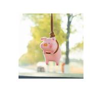Pendentif décoratif à suspendre au rétroviseur intérieur de voiture, ornement mignon en forme de cochon pour l'intérieur de la voiture, acce
