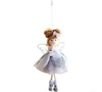 Pendentif décoratif à suspendre pour sapin de Noël avec flocons de neige - Matériau en maille légère - Convient pour les fêtes de fin d'année (bleu)