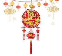 Pendentif Décoratif 'Année du Cheval | Symbole Traditionnel De | Décoration De L'Année Du Cheval 2026 Selon Le Calendrier - Pour Porte Fenêtre Salon Chambre D'entrée Famille Amis