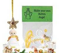 Pendentif Décoratif en Boutons pour Arbre De Noël, Souvenir Mignon, Kit De Loisir Créatif Ornements Boutons Sapin De Noël, pour Adolescents Adultes Étudiants Cheminée Rebord De Fenêtre Porte