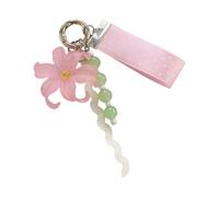 Pendentif décoratif pour sacs et fermetures éclair avec breloque translucide, finition fermoir en métal, accessoire de tous les jours, breloque florale, pendentif de, fermeture éclair, ruban doux