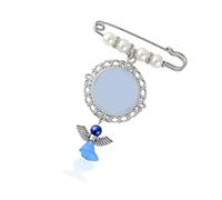 Pendentif délicat avec strass bleus pour personnaliser des bouquets de mariée ou des cadres photo