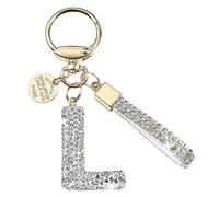 Pendentif Diamant 1 Lettre, Porte-Clés Lettre L, Porte-Clés pour Femmes, Porte-Clés Brillant, Charme De Sac Élégant