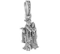 Pendentif Dieu Krishna en argent sterling (92,5 % de pureté) pour homme et femme en argent pur Lord Krishan/Radha Krishna/Bal Gopal Médaillon pour bonne santé et richesse Comprend une chaîne en argent