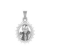 Pendentif Dieu Shree Sai Baba/Satya Sai Baba en argent sterling 92,5 pour homme et femme en argent pur avec chaîne en argent sterling, sans pierre précieuse