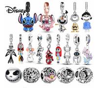 Pendentif Disney Stitch The Nightmare Before Christmas en argent 925, collier, bracelet original, DIY, cadeaux de fête pour femmes S925