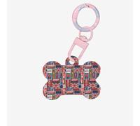 Pendentif double face en forme d'os avec impression de symboles de l'Angleterre pour chiens et chats