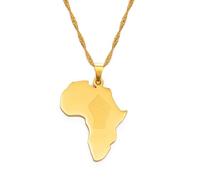 Pendentif Drapeau Traditionnel, Carte De L'Afrique Avec Collier Pendentif Poing Black Lives Matter Bijoux Africains Bijoux Hip Hop Classiques Pour Femmes Hommes Tendance Bijoux De Fête,Jaune,45Cm Ou