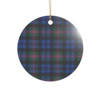 Pendentif droit à rayures circulaires de 7,3 cm, décoration en acrylique transparent, décoration d'arbre de Noël.