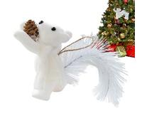 Pendentif écureuil Festif - Ornement Animal des Bois avec, décoration de Noël Mignonne créature, Charmant de Vacances | Décoration d’Arbre fantaisiste pour Les Amoureux de la