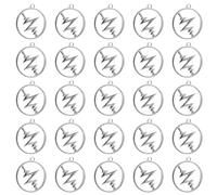 Pendentif Électrocardiogramme en Fer pour Bijoux Faits Main, 50 Pièces | Lot pour Création, Éclat Coloré, Usage Scrapbooking et Tirettes, Artisanes et Créateurs
