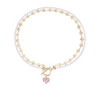 Pendentif élégant en forme de cœur en zircon sur une chaîne noire mystérieuse idéale pour les amateurs de bijoux - Tenues élégantes - Bijoux tendance pour femme, One Size, Comme décrit, Produit
