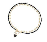 Pendentif élégant en forme de cœur en zircon sur une chaîne noire mystérieuse idéale pour les amateurs de bijoux - Tenues élégantes - Bijoux tendance pour femme, One Size, Comme décrit, Produit