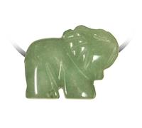 Pendentif élephant aventurine verte
