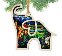 Pendentif éléphant d'amitié en bois à suspendre avec carte d'histoire | Ajout saisonnier, décoration spéciale pour les meilleures amies et sœurs