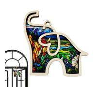 Pendentif éléphant en bois avec carte d'histoire | Ajout saisonnier, décoration spéciale pour les meilleures amies et sœurs