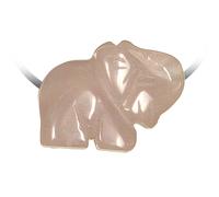 Pendentif élephant quartz rose