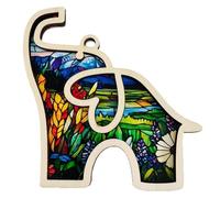 Pendentif Elephant Sisterhood, Elephant Sisterhood | Ornement d'éléphant en bois avec carte d'histoire,Ajout de vacances, décor spécial pour les sœurs