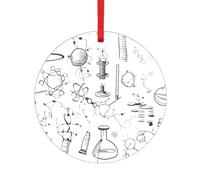 Pendentif en Acrylique imprimé sur Le thème de la Chimie, Parfait pour Noël, Les fêtes d'hiver et Les Occasions spéciales.