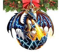 Pendentif en acrylique pour arbre de Noël,ornements de pendentif en acrylique de Noël - Pendentifs d’arbre de dragon acrylique fantastique - Décoration de maison Vintage, œuf de dinosaure, ornements d