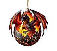 Pendentif en acrylique pour arbre de Noël,ornements de pendentif en acrylique de Noël | Pendentifs Fantasy Dragon Tree Pendentifs de Noël - Souvenir de décoration de maison, œuf de dinosaure, ornement
