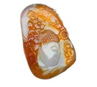 Pendentif en agate naturelle sculptée à la main et calcédoine, Medium, Calcédoine d'agate, Sans pierres précieuses