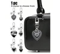 Pendentif en alliage de la série gothique vintage sombre, porte-clés de breloque à la mode, décoré d'une croix religieuse, d'un cœur et de l'œil du diable - peut être utilisé comme accessoire décorati