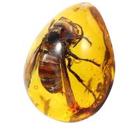 Pendentif en Ambre Spécimen D’insecte, Charme D’abeille