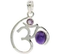 Pendentif en Argent 925 Om et Améthyste argent G