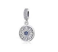 Pendentif en argent sterling 925 avec ange gardien de la mer, de l'océan et du surfeur, pour maman, papillon, tournesol, Hamsa - Compatible avec les bracelets à breloques Pandora Moments, 4mm Hole