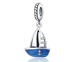 Pendentif en argent sterling 925 avec ange gardien de la mer, de l'océan et du surfeur, pour maman, papillon, tournesol, Hamsa - Compatible avec les bracelets à breloques Pandora Moments, 4mm Hole