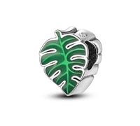 Pendentif en argent sterling 925 avec feuilles de noix de coco et palmier compatible avec les bracelets à breloques Pandora