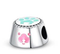 Pendentif en argent sterling 925 avec inscription « I Love You » en forme de patte de chien compatible avec les bracelets à breloques Pandora