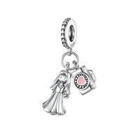 Pendentif en argent sterling 925 avec inscription « I Love You » pour bracelet à breloques Pandora