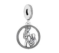 Pendentif en argent sterling 925 avec inscription Mother To Be Expecting Pregnant New Family Mum Daughter Son Compatible avec les bracelets à breloques Pandora