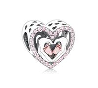 Pendentif en argent sterling 925 avec inscription « Mother To Be Love You » - Motif cœur et pieds - Compatible avec les bracelets à breloques Pandora