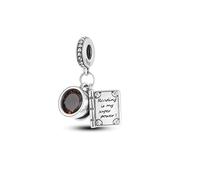 Pendentif en argent sterling 925 avec inscription « Reading Is My Super Power Coffee Book Reader » compatible avec les bracelets à breloques Pandora