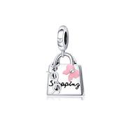 Pendentif en argent sterling 925 avec pendentif en forme de fleur, crabe, orque, anniversaire, athlète, arbre généalogique, arbre généalogique, chat et chien, compatible avec les bracelets à breloques