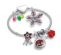 Pendentif en argent sterling 925 et lampe de nuit en forme de cœur et de fleur magique, best-seller, adapté aux bracelets originaux pour femmes GQWY01-20