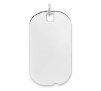 Pendentif en argent sterling 925 poli pour femme - Plaque gravée sur le devant et l'arrière - 19 mm