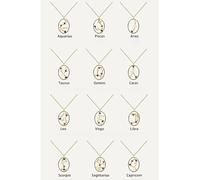 Pendentif En Argent Sterling 925 pour Femme, Collier avec Douze Constellations En Zircon Coloré, Chaîne De Clavicule Délicate, Pendentif En Forme De Pièce De Monnaie En Or, Signe Astrologique G